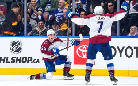 MacKinnon’s 5-Point Performance Propels Avalanche to OT Win Over Canucks