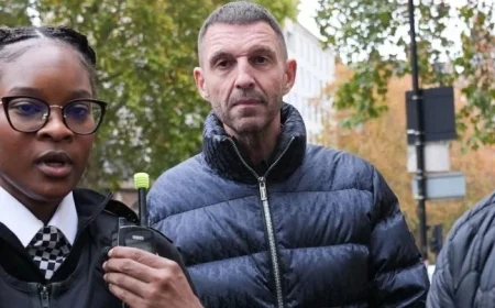 Tim Westwood faces court in £2400 coat charged with four counts of rape