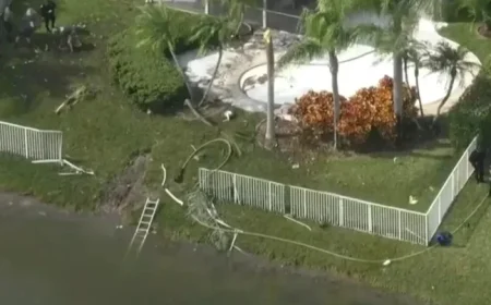 Broward Crews Tackle Small Plane Crash in Coral Springs Neighborhood