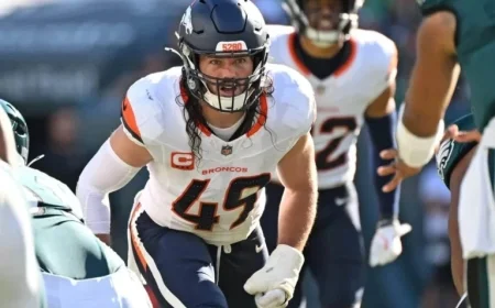 Broncos’ Alex Singleton Celebrates Successful Cancerous Tumor Removal