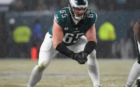Eagles’ Right Tackle Lane Johnson Exits Game with Injury
