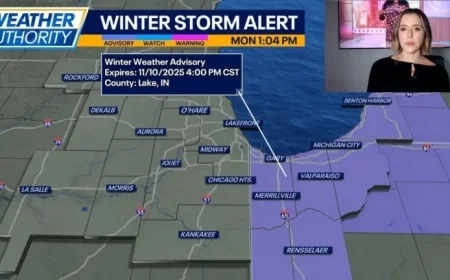 Winter Weather Advisory Extends in NW Indiana Amid Persistent Lake-Effect Snow
