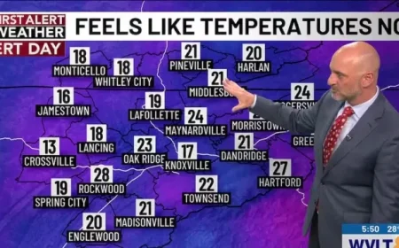 Cold Tuesday Morning Follows Evening Snow Showers and Mountain Accumulation