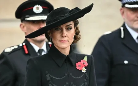 Kate Middleton Dazzles in Rare Ruby and Diamond Earrings During Historic Armistice Day Solo Appearance