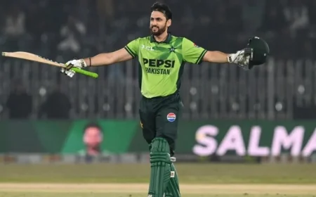 Agha’s Century Propels Pakistan to Strong 299-5 in First ODI Against Sri Lanka