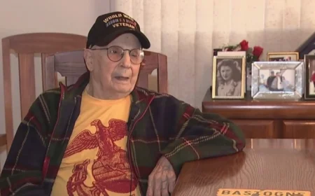 99-Year-Old U.S. Marine Veteran Honors WWII Comrades