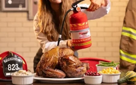 Gravy Dispensed from Fire Extinguishers in Novel Twist