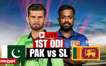Live Action Sri Lanka Aims to Score 300 in 300 Balls Against Pakistan in Exciting 1st ODI Match