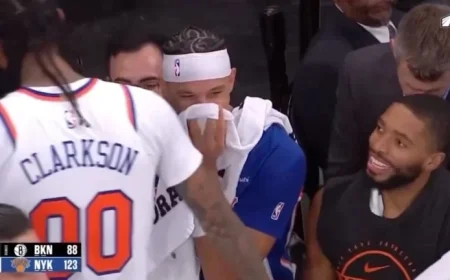 Knicks Teammates Mocked Frustrated Jordan Clarkson After Nets Foul Out