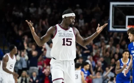 Gonzaga’s Graham Ike Achieves Scoring Milestone Against Creighton