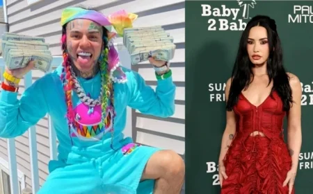 6ix9ine Criticized for Mocking Demi Lovato’s Addiction Struggles