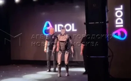 Russian Robot Takes a Tumble on Stage at Moscow Showcase
