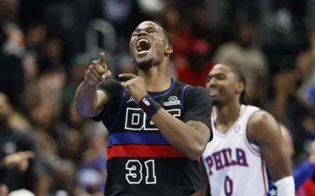 Pistons Embrace ‘Nasty Dogs’ Mentality to Secure Ninth Consecutive Win Against 76ers