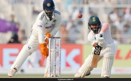 Wasim Jaffer Applauds Temba Bavuma’s Inspiring Fifty in Kolkata Battle