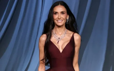 Demi Moore Dazzles in Sheer Gucci Jumpsuit at ‘Landman’ Premiere on Her 63rd Birthday