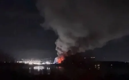 Major Warehouse Blaze in Little Island Destroys Trucks as Firefighters Battle the Flames