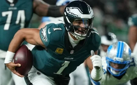 Philadelphia Eagles Triumph 16-9 Over Detroit Lions with Jalen Hurts’ Game-Winning Touchdown