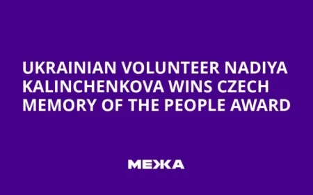 Ukrainian Volunteer Nadiya Kalinchenkova Honored with Prestigious Czech Memory of the People Award