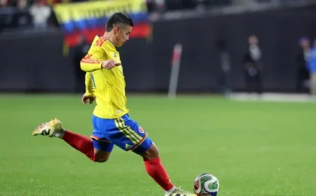 Video James Breaks Through Australian Defense to Score First Goal