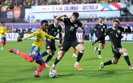 James Rodríguez and Luis Díaz lead Colombia to a 2-0 victory over Australia in thrilling New York friendly minute by minute coverage