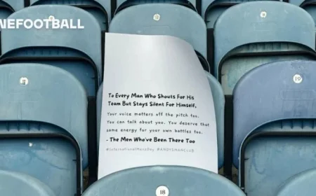 Leeds United Champions Andy’s Man Club in Celebration of International Men’s Day