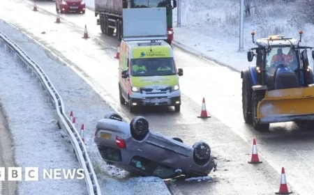 Snow in the North East Forces School Closures and Road Blockages