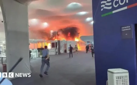 Fire Erupts at COP30 Climate Talks Forcing Evacuation of Attendees