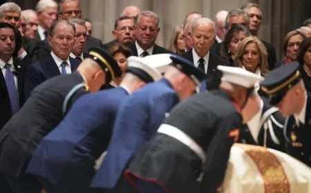 Prominent Figures Honor Dick Cheney at Funeral as Trump and Vance Excluded from Guest List