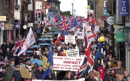Massive Protest in Sussex Town Against Proposed Asylum Camp Plans