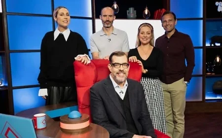Celebrity Line-up on Richard Osman’s House of Games with Stevie Martin, Andrew Cotter, Anna Haugh, and Mark Ramprakash