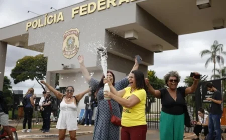 Brasília Hoje Highlights Lula Supporters Celebrating Bolsonaro’s Arrest with Fireworks Champagne and Trumpets