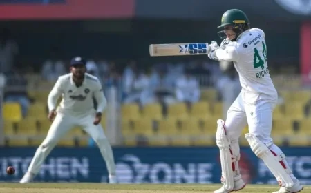 Rickelton shines in solid Proteas start despite Markram’s pre-tea dismissal