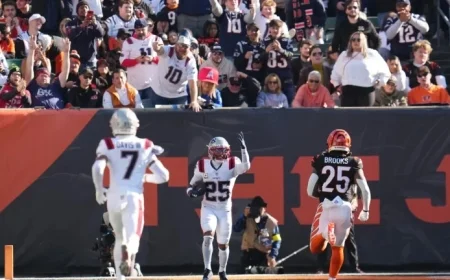 Patriots Edge Ahead of Bengals with 17-13 Halftime Lead