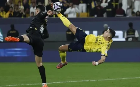 Saudi Pro League 2025-26: Ronaldo’s Spectacular Bicycle Kick Leads Al Nassr to a Dominant 4-1 Victory Over Al Khaleej