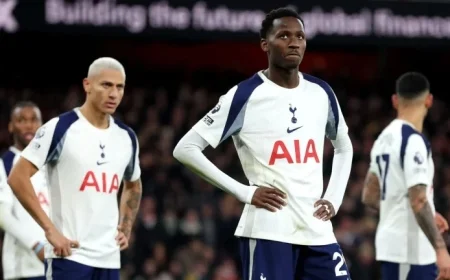 Arsenal Dominates Tottenham 4-1: Thomas Frank Apologizes to Fans, Guglielmo Vicario Admits Lack of Fight