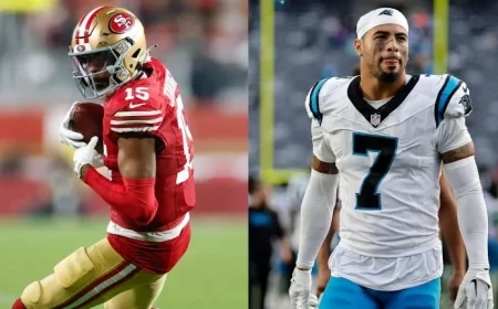 Niners WR Jauan Jennings Confronts Panthers Safety Tre’Von Moehrig After In-Game Low Blow