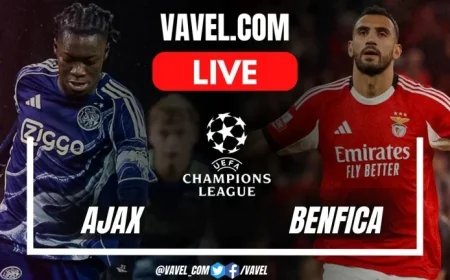 Live Score Updates for Ajax vs Benfica in Exciting UEFA Champions League Clash