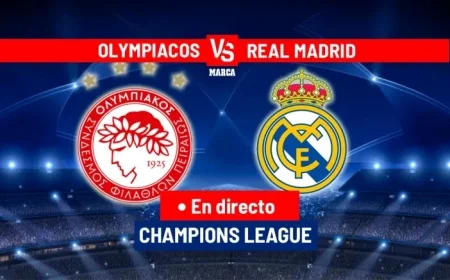Live Coverage of Olympiacos vs Real Madrid: Champions League Action Today