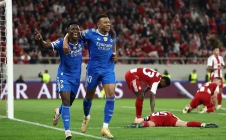 Champions League Highlights: Kylian Mbappe Hat-Trick Shines as Real Madrid Triumph in Thriller Over Olympiacos and Atletico Defeats Inter