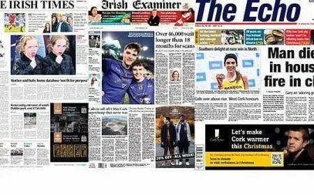 Monday’s Front Pages: Top Newspaper Highlights