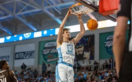 Veesaar and Wilson Lead UNC to 85-70 Victory Over St. Bonaventure