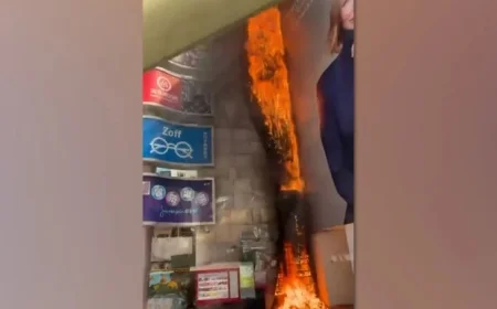 Causeway Bay Blaze Ignites Artificial Grass Wall