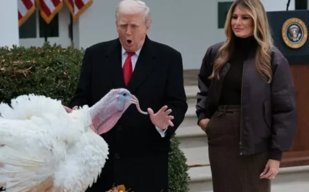 Trump Pardons Thanksgiving Turkeys Gobble and Waddle