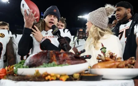 Burrow and Bengals Defense Shock Ravens in Thrilling Thanksgiving Nightcap