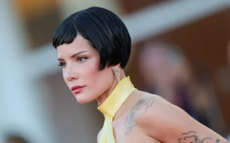 Halsey Revives Summer Vibes with Stunning Pastel Poolside Vacation Look
