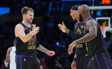 Thrilling Showdown: Austin Reeves Scores 38 as Lakers Secure Sixth Consecutive Win Over Mavericks 129-119