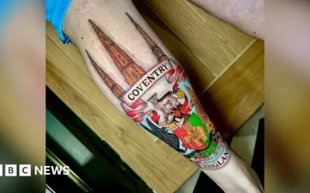 American Man Journeys 4,500 Miles to Coventry UK for a Unique Tattoo Experience