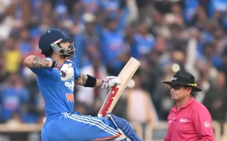 Live Score Update: India vs South Africa 1st ODI – India at 208/4 After 32 Overs with Kohli and Rahul Leading the Charge