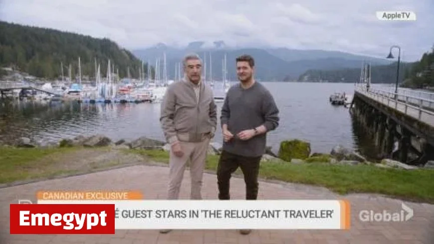 Eugene Levy and Michael Bublé Skate Off to Prove Canadian Spirit