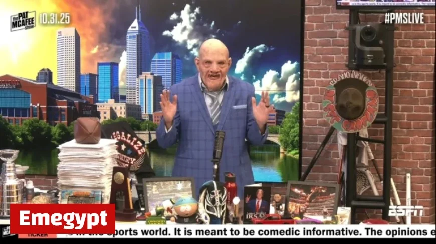 Pat McAfee Dazzles in ‘Old Sports Media Man’ Halloween Costume